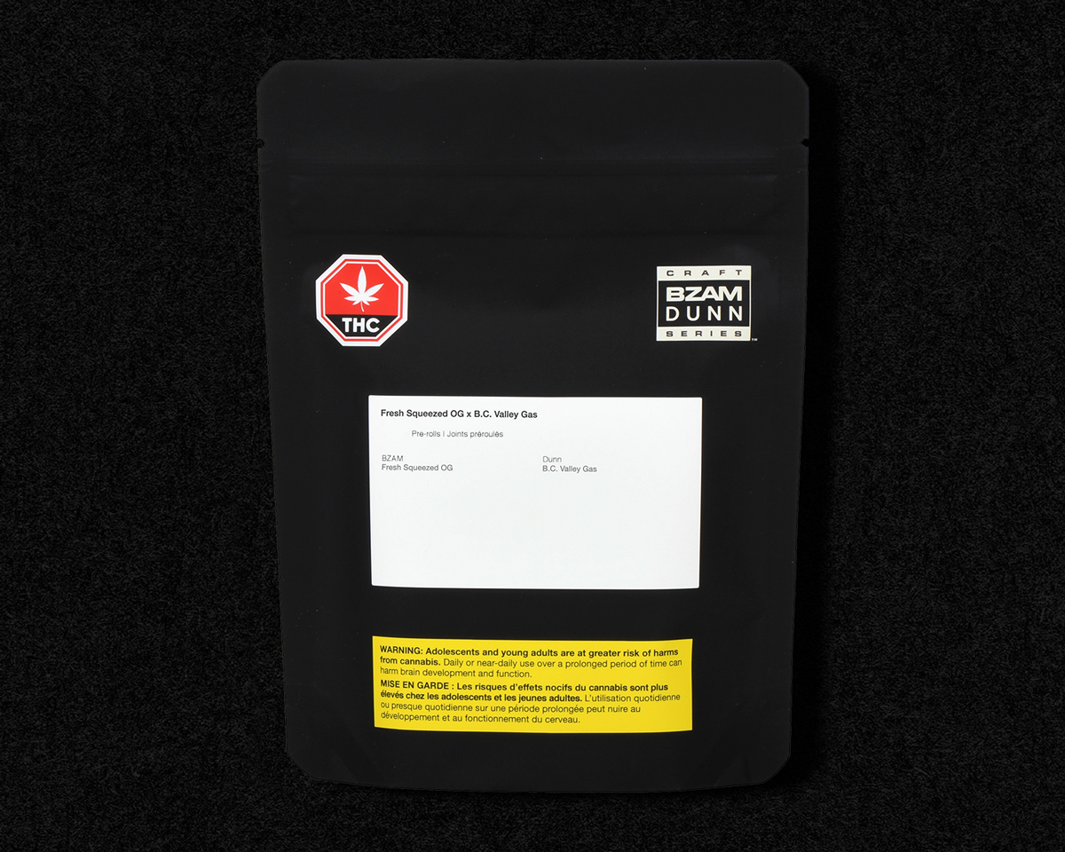 BZAM x Dunn Fresh Squeezed OG + B.C. Valley Gas Pre-Roll Multi-Pack